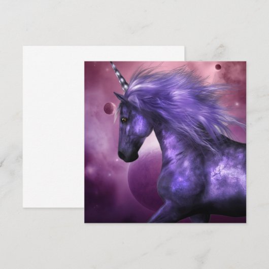 Unicorn-uitnodigingen Kaart (Voorkant / Achterkant)