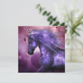 Unicorn-uitnodigingen Kaart (Staand voorkant)