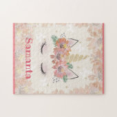 Unicorn, Unicorn Face, gepersonaliseerd Jigzaag Pu Legpuzzel (Horizontaal)