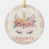 Unicorn, Unicorn Face, gepersonaliseerd Keramisch Ornament (Voorkant)