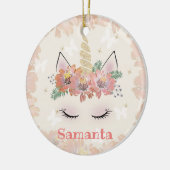 Unicorn, Unicorn Face, gepersonaliseerd Keramisch Ornament (Links)