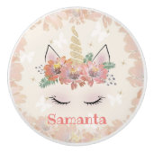 Unicorn, Unicorn Face, gepersonaliseerd Keramische Knop (Voorkant)