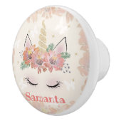 Unicorn, Unicorn Face, gepersonaliseerd Keramische Knop (Rechts)