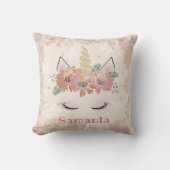 Unicorn, Unicorn Face, gepersonaliseerd, meisjes,  Kussen (Voorkant)