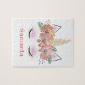 Unicorn, Unicorn Face, gepersonaliseerd, meisjes,  Legpuzzel (Horizontaal)