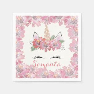 Unicorn, Unicorn Face, gepersonaliseerd, meisjes, Servet