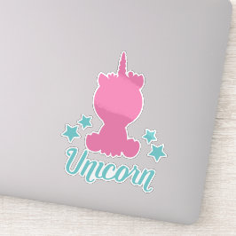 Unicorn, Unicorn Silhouette, Cute Unicorn, Stars Sticker