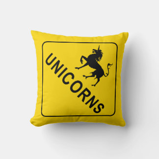 Unicorn - Unicorns Crossing Sign Kussen