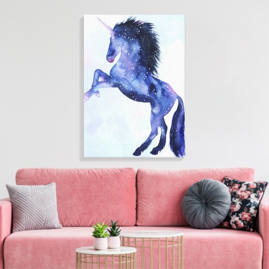 Unicorn Universe - Cosmic Canvas Afdruk (Insitu (Woonkamer))