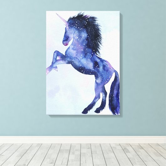 Unicorn Universe - Cosmic Canvas Afdruk (Insitu (Houten vloer))