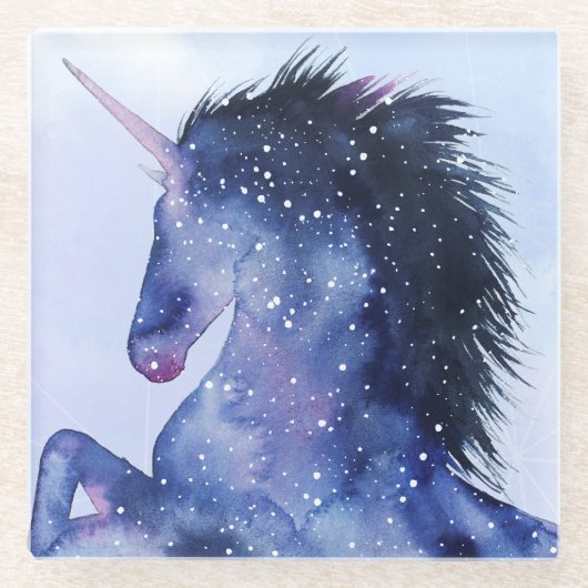 Unicorn Universe - Cosmic Glazen Onderzetter (Voorkant)