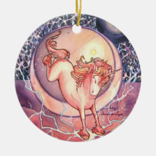 Unicorn, universum keramisch ornament