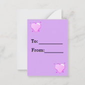 Unicorn Valentijn Notitiekaartje (Achterkant)