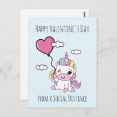 Unicorn Valentijnsdag Briefkaart (Voorkant / Achterkant)
