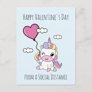 Unicorn Valentijnsdag Briefkaart