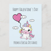Unicorn Valentijnsdag Briefkaart (Voorkant)