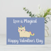 Unicorn Valentijnsdag Card Unikitty Feestdagenkaart (Staand voorkant)