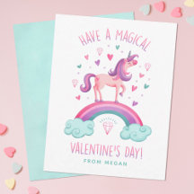 Unicorn Valentijnsdag Wenskaart