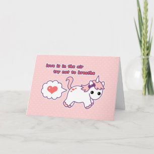 Unicorn Valentine Feestdagen Kaart