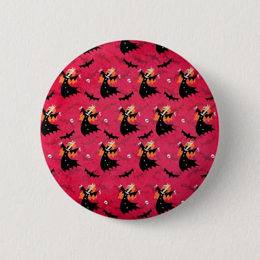 Unicorn Vampire Ronde Button 5,7 Cm (Voorkant)