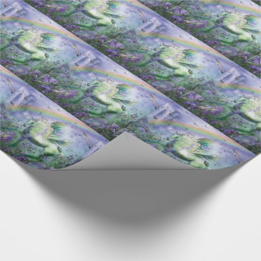 Unicorn van de boterbloem cadeaupapier (Hoek)