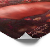 Unicorn van de papavers Art Mural Poster (Hoek)