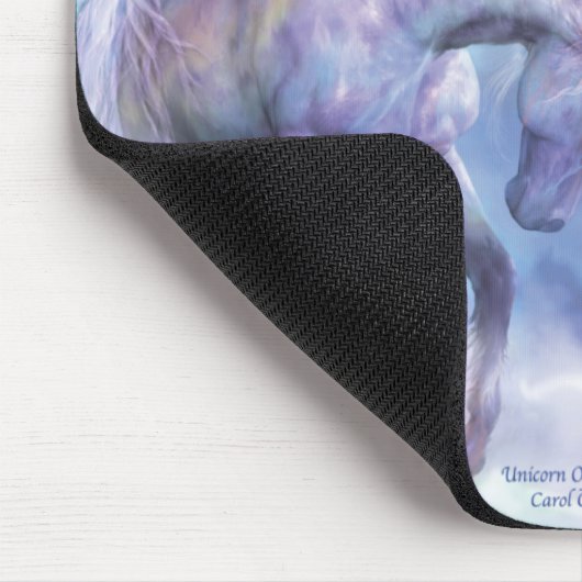 Unicorn van de regenboogmousepad muismat (Hoek)