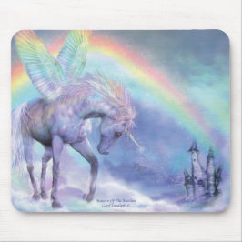 Unicorn van de regenboogmousepad muismat