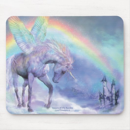 Unicorn van de regenboogmousepad muismat (Voorkant)