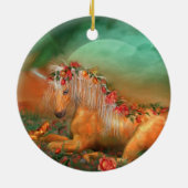 Unicorn van de Rozen Holiday Ornament (Achterkant)
