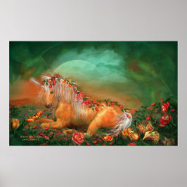Unicorn van de Rozen Kunst Poster/Druk Poster