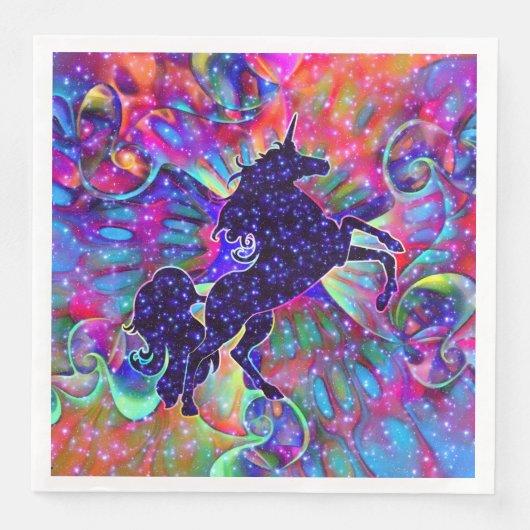 UNICORN VAN DE UNIVERSE multicolored Servetten (Voorkant)