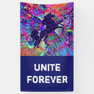 UNICORN VAN DE UNIVERSE multicolored Spandoek