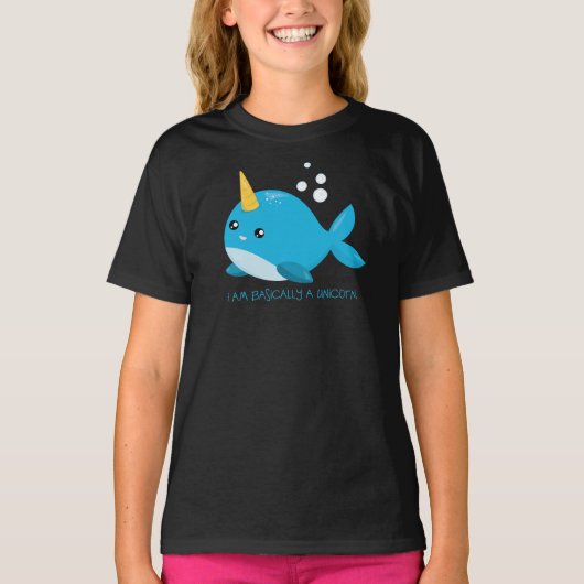 Unicorn van de Zee Kinder T-Shirt (Voorkant)