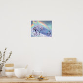 Unicorn van het regenboogkunstwerk Poster/afdruk Poster (Keuken)