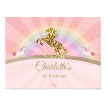 Unicorn verjaardagsbanner | baby shower Unicorn