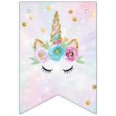 Unicorn verjaardagsbanner vlaggetjes (Eerste vlag)