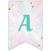 Unicorn verjaardagsbanner vlaggetjes (Derde vlag)