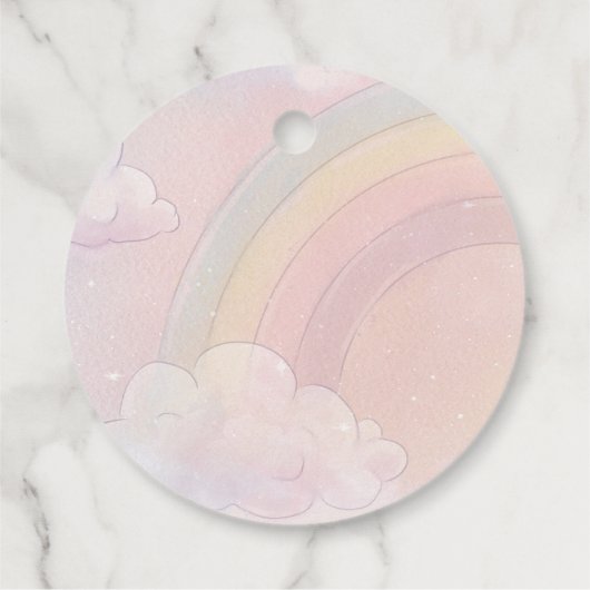 Unicorn verjaardagsfeest bedankjes labels (Achterkant)