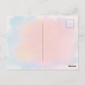 Unicorn verjaardagsfeest bedankt briefkaart (Achterkant)