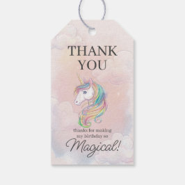 Unicorn verjaardagsfeest decor-sprookjes gunt tags cadeaulabel