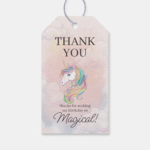 Unicorn verjaardagsfeest decor-sprookjes gunt tags cadeaulabel