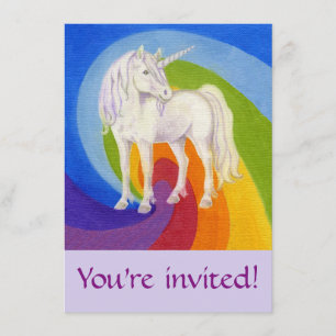 Unicorn verjaardagsfeest kaart