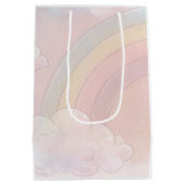 Unicorn verjaardagsfeest medium cadeauzakje (Achterkant)