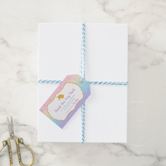 Unicorn Verjaardagsfeestgunst Dank u Cadeau Label Cadeaulabel (Met Touw)