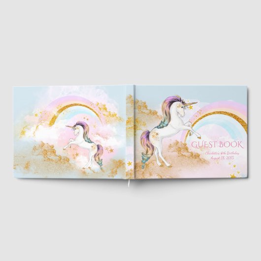 Unicorn verjaardagsfeestje gastenboek (Volledig)