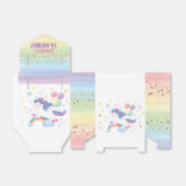 Unicorn Verjaardagsfeestje Gepersonaliseerde Naam Bedankdoosjes (Uitgevouwen)