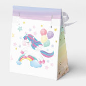 Unicorn Verjaardagsfeestje Gepersonaliseerde Naam Bedankdoosjes (Achterkant)