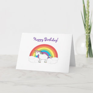 Unicorn verjaardagskaart kaart