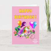 UNICORN verjaardagskaart voor kinderen Kaart (Voorkant)